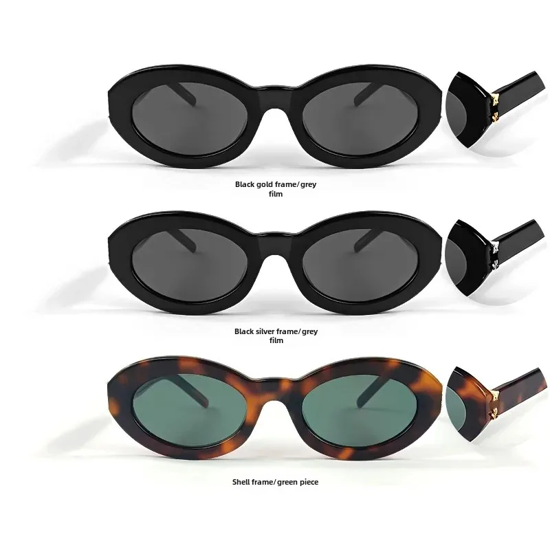 Best-Selling Women's Sunglasses Red Book Oval Frame SLM136 High-End Fashionable Vintage Lens UV Protection Glasses 5