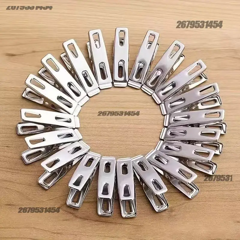 Clothes Pegs Windproof Clips 20/40 Pcs Stainless Steel Clothespins