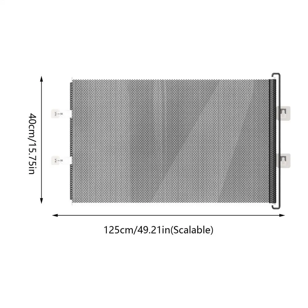 Barrière de sécurité rétractable pour bébé, 49 pouces de large, à l'épreuve des enfants, sans perçage, pour chaton, chiot, maison, cour, Garage, terrasse de Patio