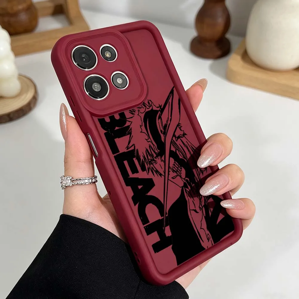 B-Bleach Anime Silicone Phone Case with Eye Ladder Design