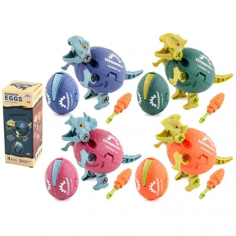 Dinosaur Eggs Disassembly Assembly Dinosaur Toy Set Screw Combination Assembling Model Novelty Educational Toy Kid Gift