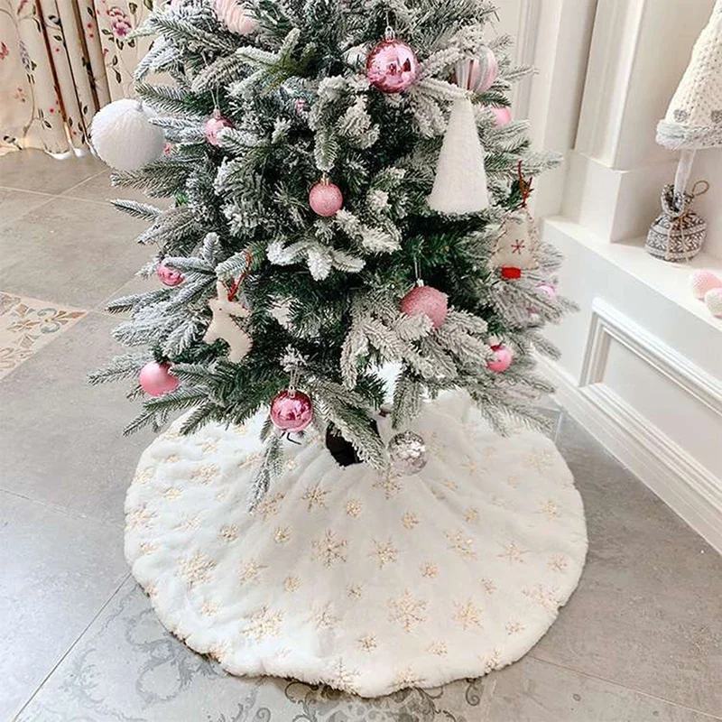 Description Picture 2 of itemHigh-Quality Creative Christmas Tree Skirt Christmas Trees Foot Carpet Skirts Mat New Year Home Party Supplies 2025