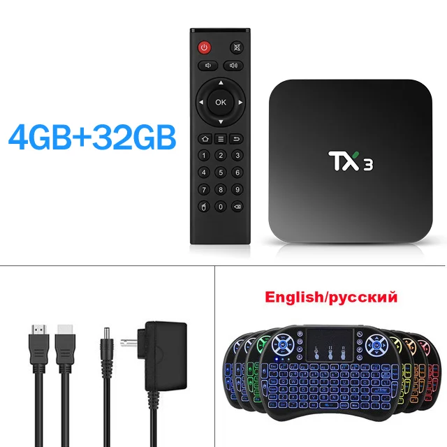 Original TANIX TX3 Android 9.0 Smart TV BOX Amlogic S905X3 2G 16G