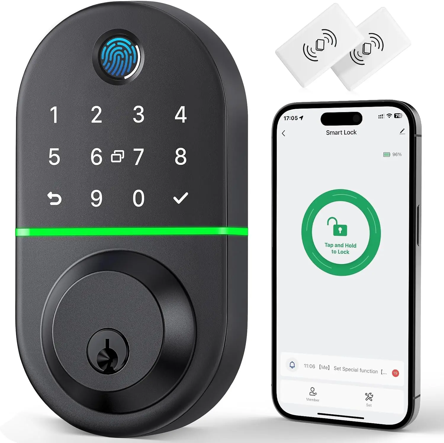 

Fingerprint Door Lock for Front Door,Electronic Digital Lock,Code Door Lock with Touch Keypad,Smart Door Lock with APP Control