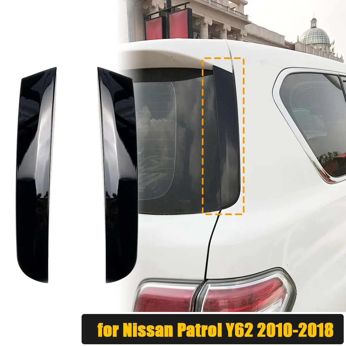 

Дефлектор заднего стекла для Nissan патруль Y62 2010-2018, сплиттер бокового крыла, спойлер, наклейка, крышка, защитная крышка, автомобильные аксессуары