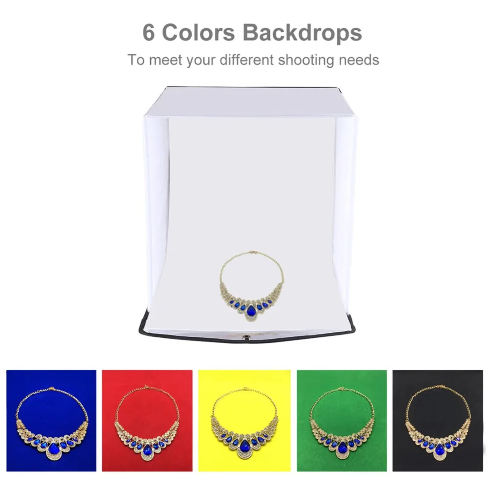 PULUZ Photography Accessories Set 30cm Folding Photo Softbox Studio Shooting Tent Box Kit LED Lamp Backdrops Kit with Tripod