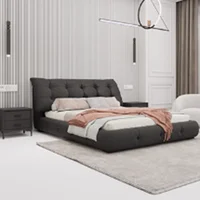 Chambre nordique lit esthétique Unique Double lit De couchage cadre salon Camas De Matrimonio dortoir meubles accessoires 2