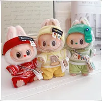 17cm Labubu 1-3 Gen Doll Outfits 6 Colors Clothes for Labubu Accessories 1