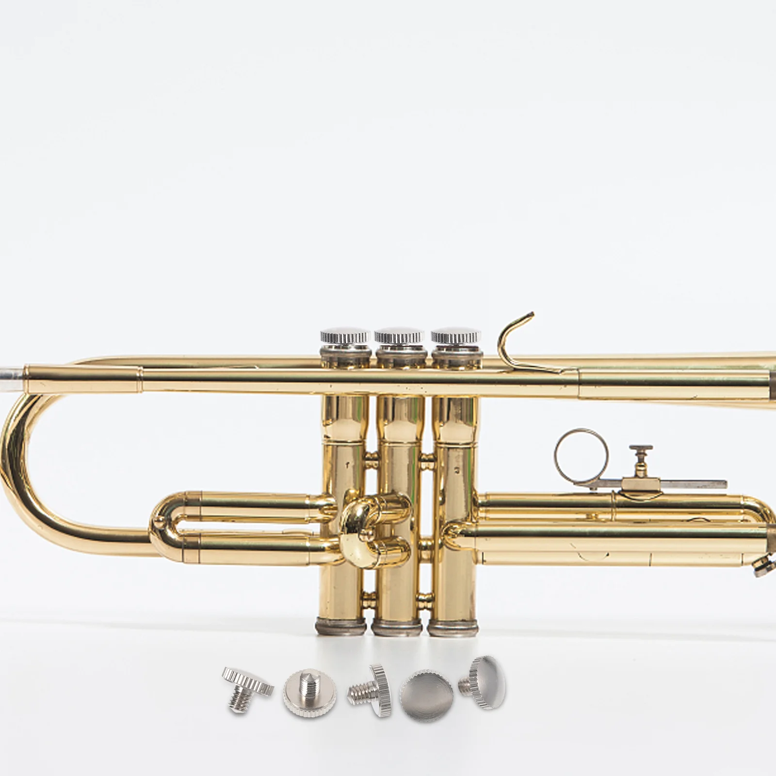 5 Pcs High Quality Metal Trumpet Accessories Piston Screw Slide Finger Ring Fixing Screw Musical Instruments Brass Wind