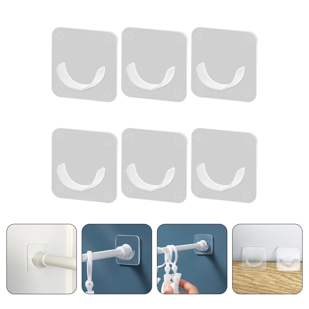 

Rod Curtain Shower Holder Holders Brackets Retainer Wall Adhesive Bracket Pole Abs Mount Tension Holders Mounted Retainers Bath