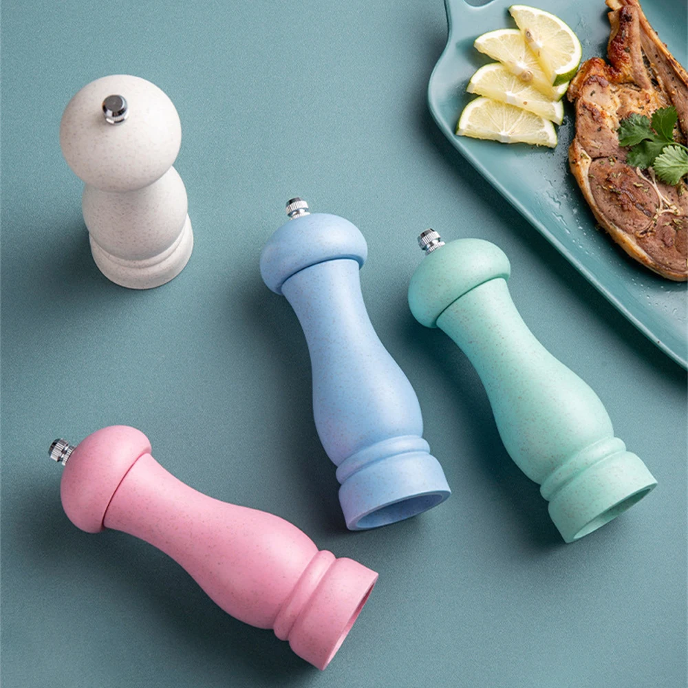 5/6inch Salt and Pepper Grinder, Solid Wood Spice Pepper Mill with Strong Adjustable Ceramic Grinder Kitchen Cooking Tools