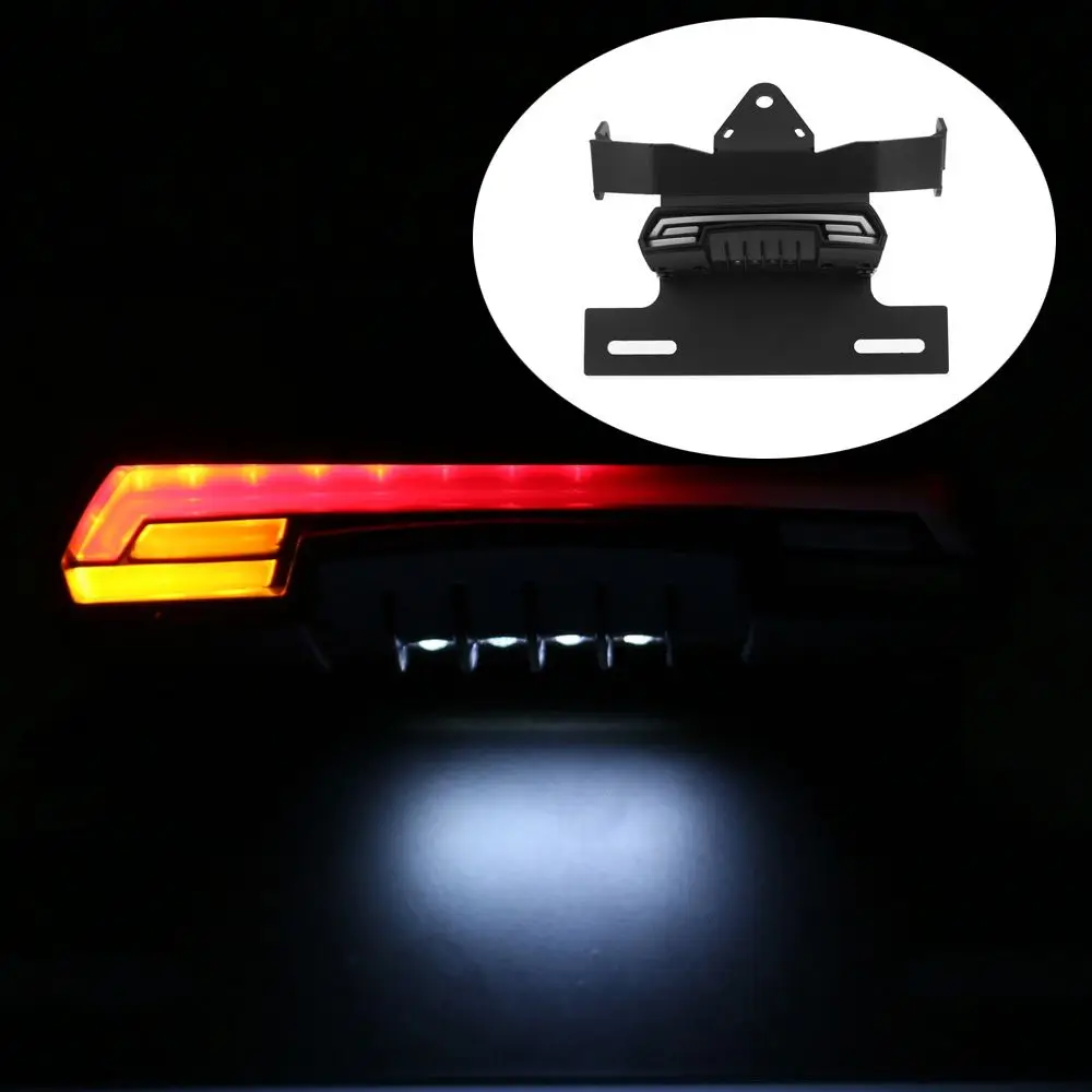 Plate Tail Light License Plate Rear Bracket Motorcycle Rear License