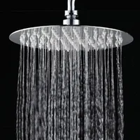 High Quality 6/8/10 Inch Stainless Steel Ultra-Thin Waterfall Shower Heads Rainfall Shower Head Rain Square Round 1