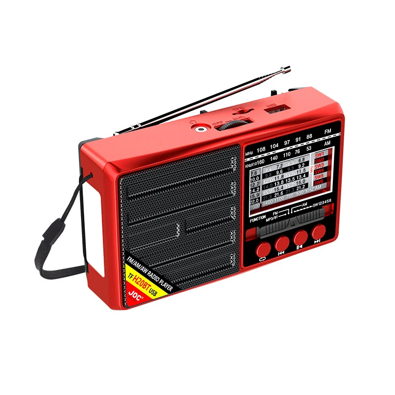 Portable FM AM SW Radio Receiver with LCD Display and USB Music Player