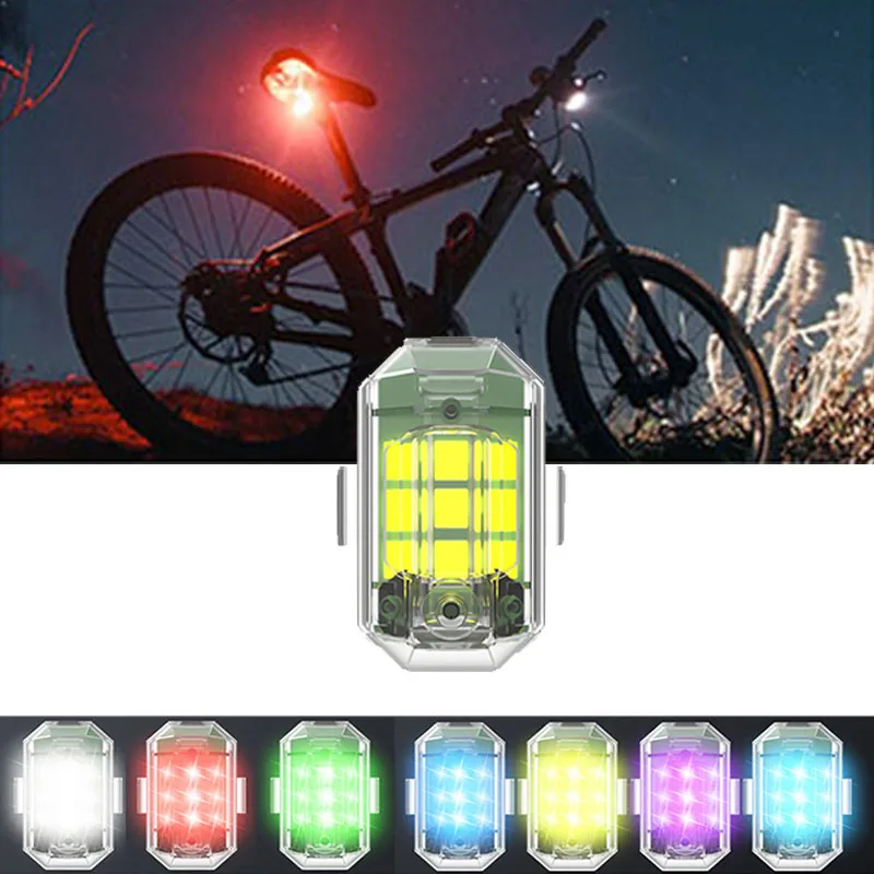 

LED Strobe Light for Motorcycle Car Bike Scooter Anti-collision Warning Lamp Flash Indicator Waterproof 7Color Turn Signal Lamp