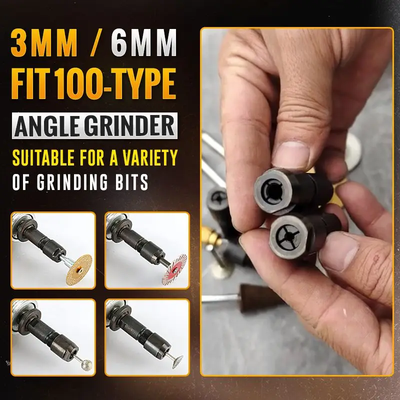 Angle Grinder Modified Adapter, Straight Chuck, M10 Thread, 3mm, 6mm, Angle Grinder Parts 5