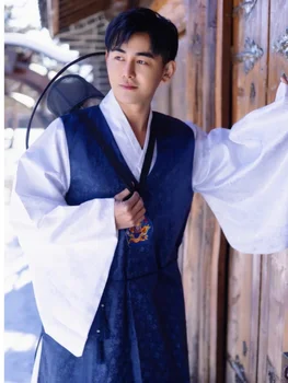 한Hanbok coreano ortodosso tradizionale costume da sposa in stile coreano raso abbigliamento etnico maschile per uomo costume da ballo cosplay 1