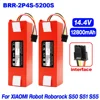 BRR-2P4S-5200S Robotic Vacuum Cleaner Replacement 14.4V  Battery，For Xiaomi Roborock S55 S60 S65 S50 S51 S5 1S 1ST MAX S6 Parts 1