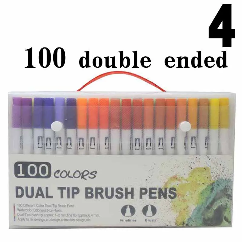 School Art Supplies Stationery  Brush Marker Pen Water Color - 12-100 Water  Color - Aliexpress