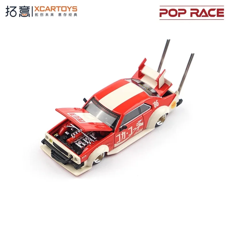 Xcartoys x POP RACE 1:64 Skyline C210 Bosozoku Style Red Diecast Model Car 