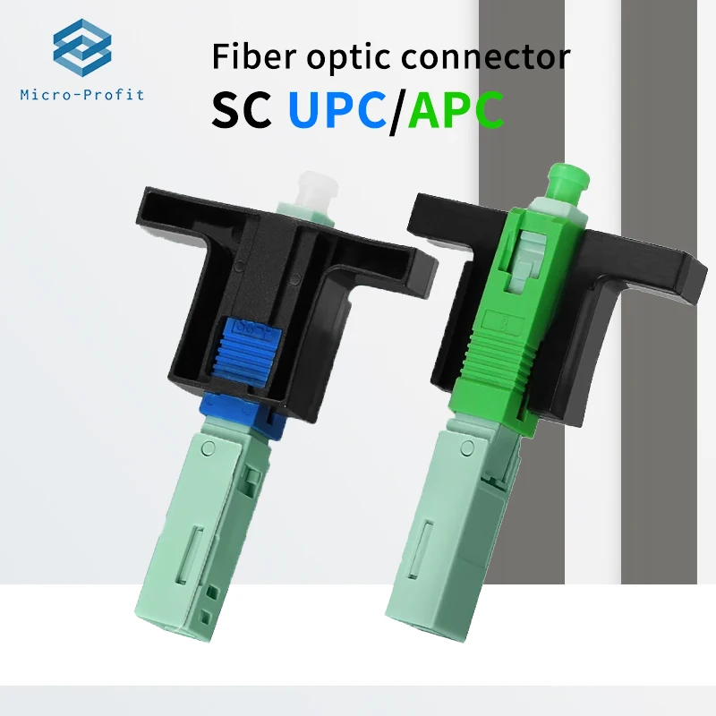 

50-200pcs Fast Connector SC APC SC UPC 53mm Single-Mode Optical Fiber Quick Connector FTTH SM Optic Fast Connector Free shipping