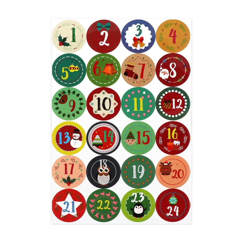 Paper Christmas Gift Stickers Labels for DIY Crafts
