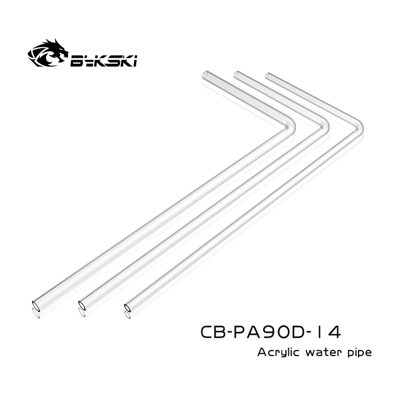Bykski Tubo Rígido Acrílico Espessura 90 Graus Od14 mm Mais mm 20cm Mais 50cm - Imagem 5
