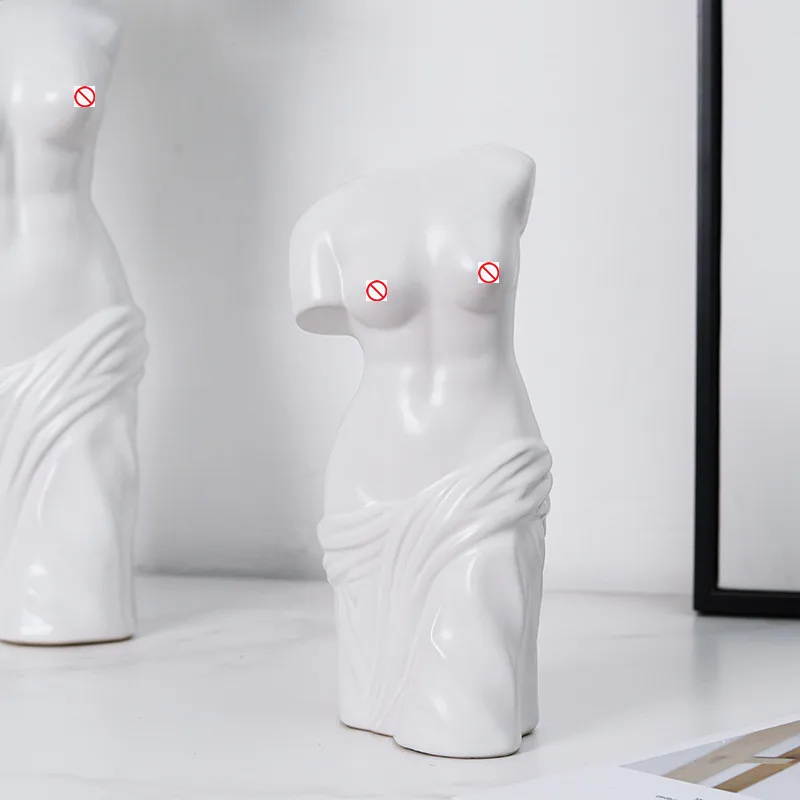 Ceramic Vase Venus Statue Abstract Art Body Flower Arrangement Goddess Sculpture Terrarium Pots Home Decoration Accessories 2