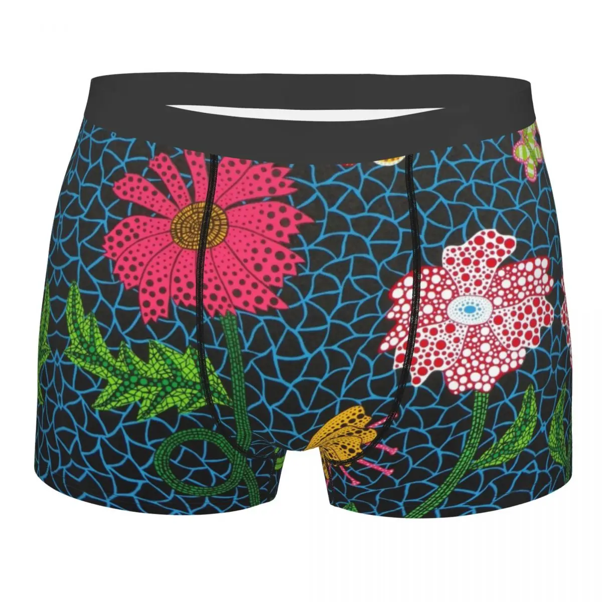 

Yayoi Kusama Flowers Men's Underwear Japanese Art Boxer Shorts Panties Funny Breathable Underpants for Male
