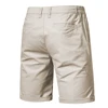 2024 New Summer 100% Cotton Shorts Men Solid Color Elastic Waist Short Pants High Quality Casual Business Social Men's Shorts 2