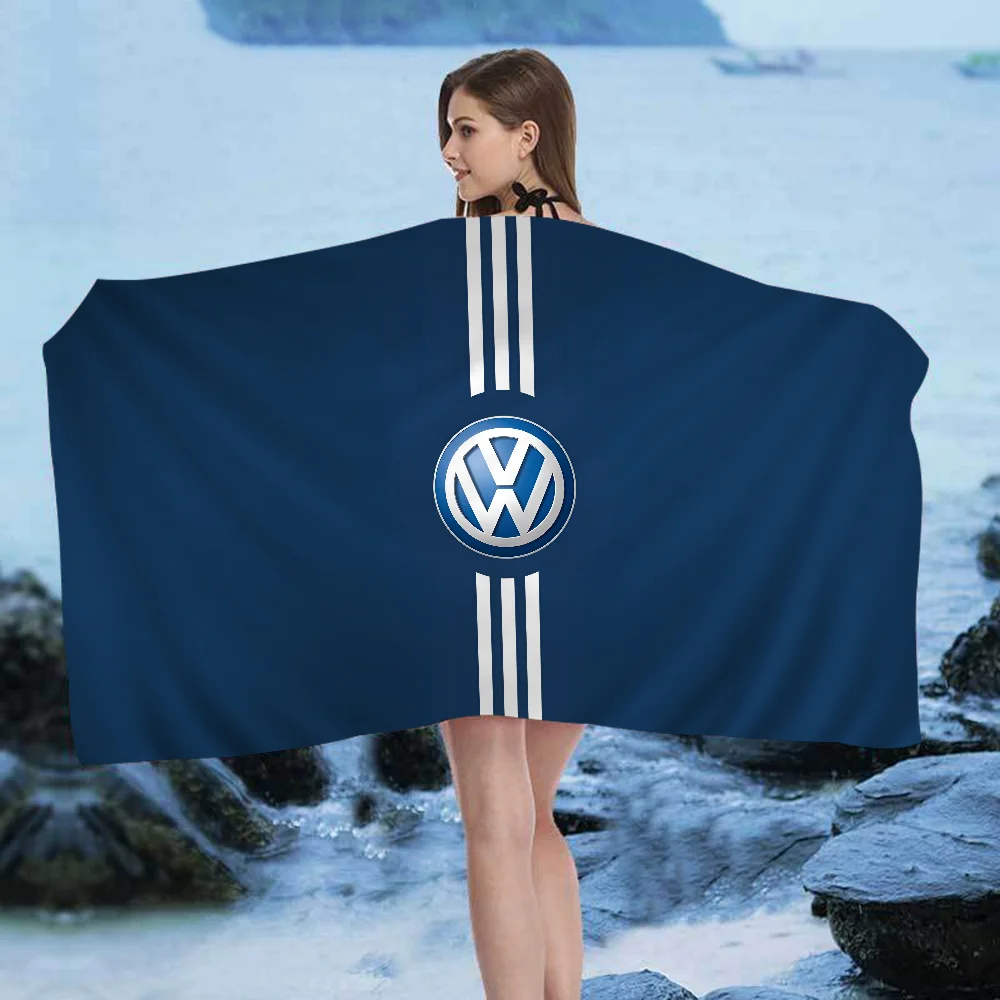 V-Volkswagens Car Logo Big Microfiber Beach Towels Quick Dry Towel Sand Beach Towels Pool Towel for Travel Swim Pool Yoga 3