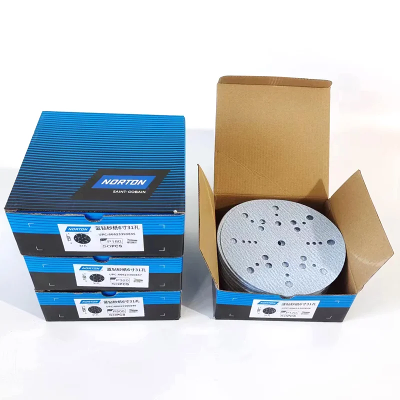 Sanding Disc 6-inch Ceramic Sandpaper Car Wood Metal Grinding Abrasive Dry