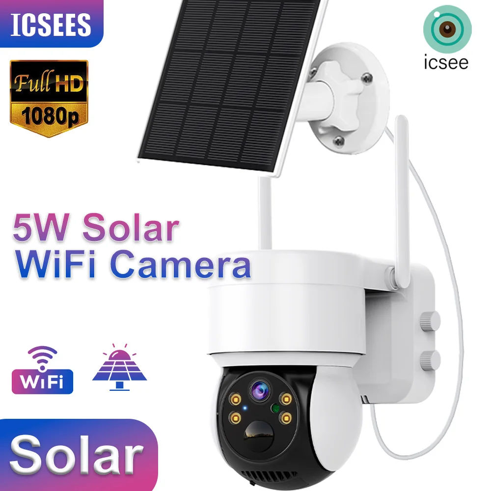 

IP-камера ПНН на солнечной батарее, 1080P, Wi-Fi, с датчиком присутствия