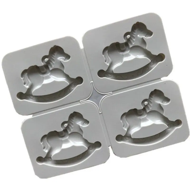 Silicone 4 Cavity Trojan Horse Shape Aromatherapy Mold Handmade Tools Perfume Soap Resin Craft 1pcs
