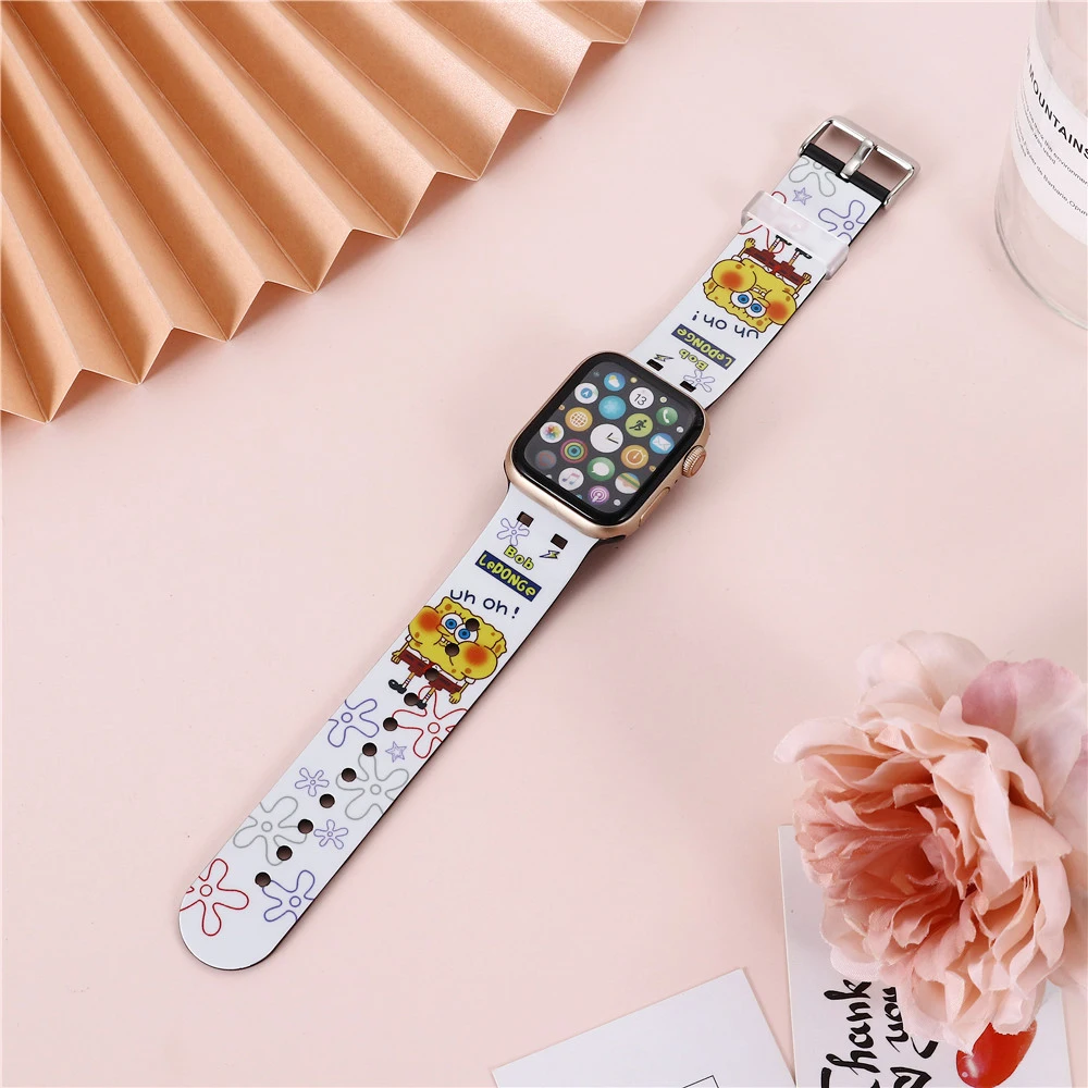 Apple Watch Spongebob Bracelet Silicone Watch Strap Spongebob