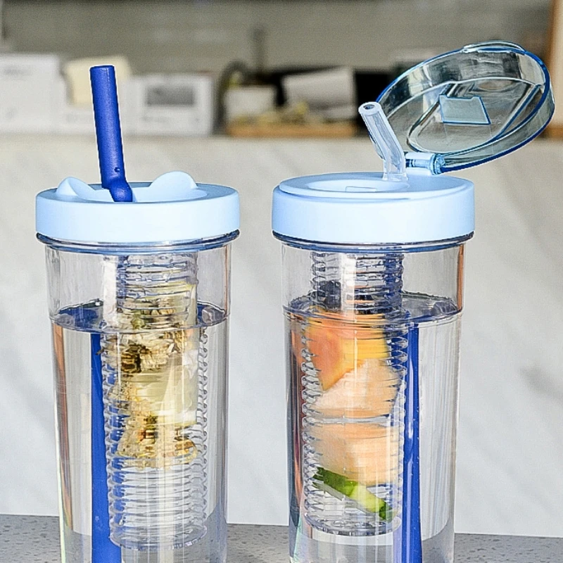BPA Free Plastic Cups with Lids and Straw
