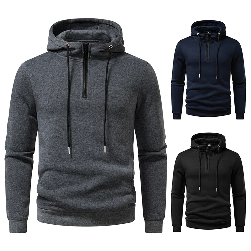 Mens Hoodies Casual Style Hoodie Men Hip-Hop Male Zip Design Hoody Sweatshirt Long Sleeve Men Hooded Jacket Coat B251 - 5