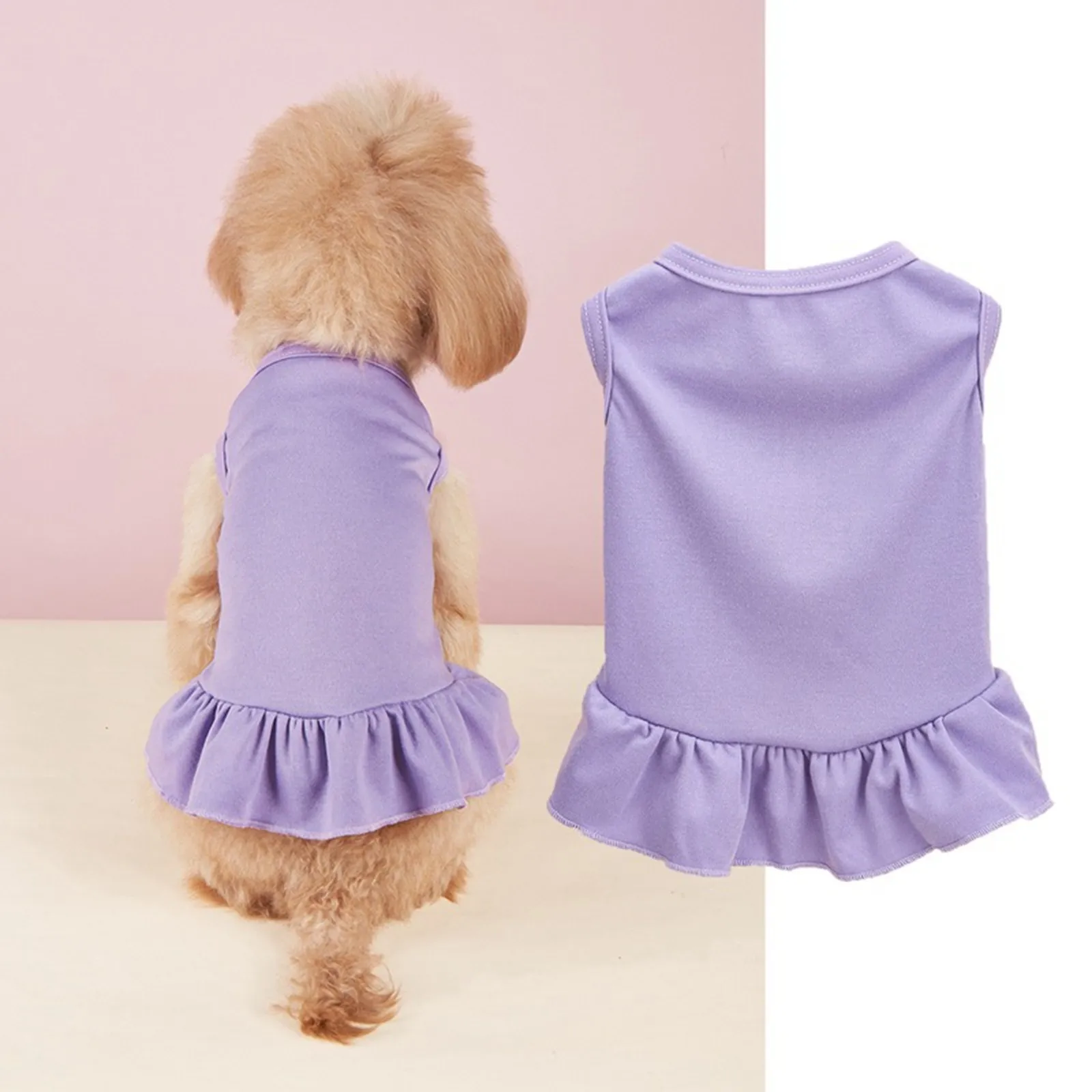 Pet Clothes Spring Summer Pet Breathable Comfortable Clothes Cute Printed for Cats for Large Dogs Female