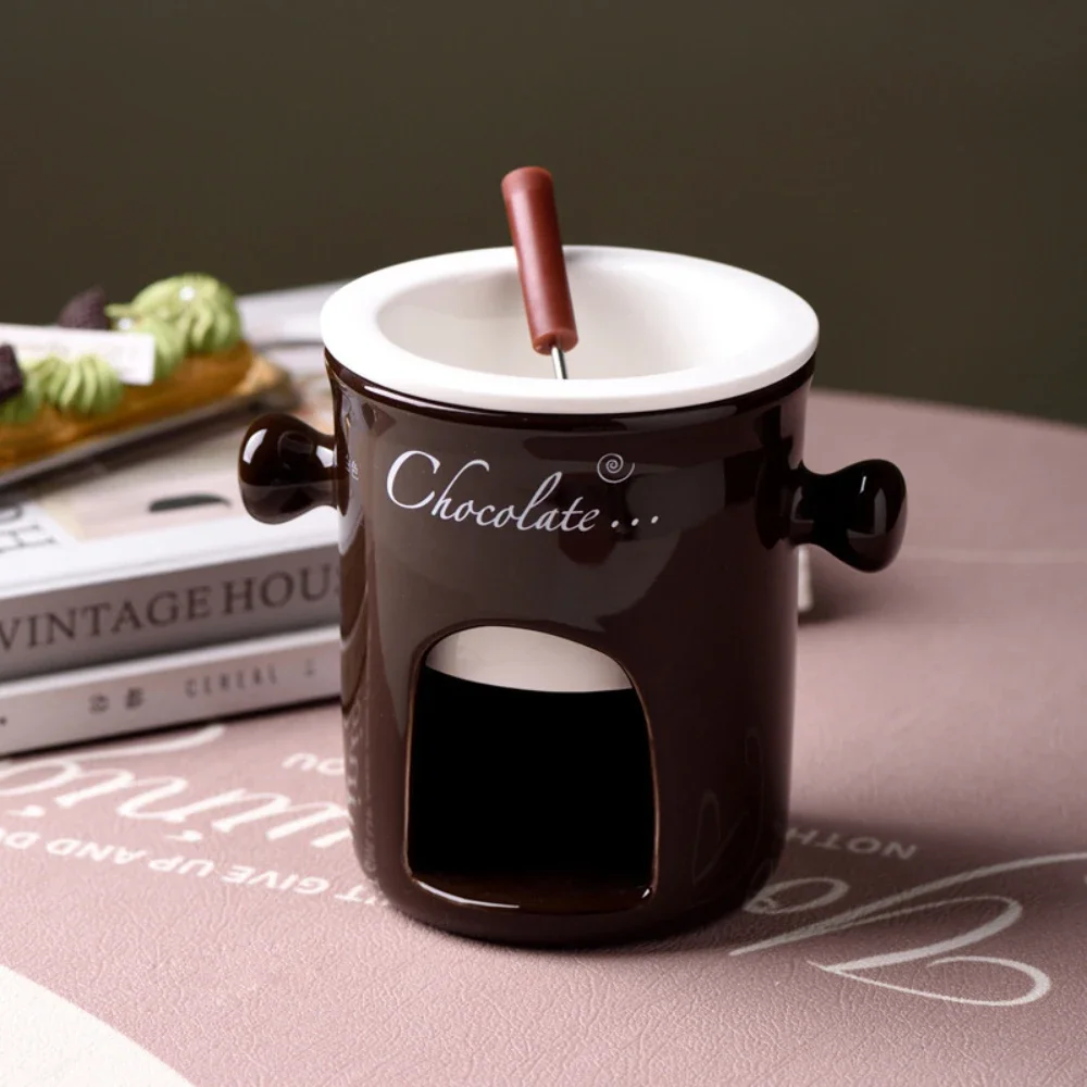 280/300ml Fondue Cup Melting Pot, Melting Fondue Bowl Set for Cheese Chocolate Butter Caramel