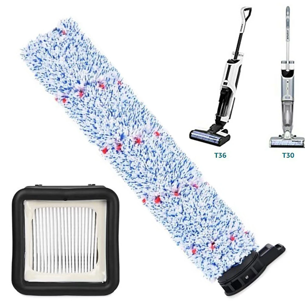 Rug Microfiber Roller Brush Filter Set For Alfabot T30 T36 Cordless