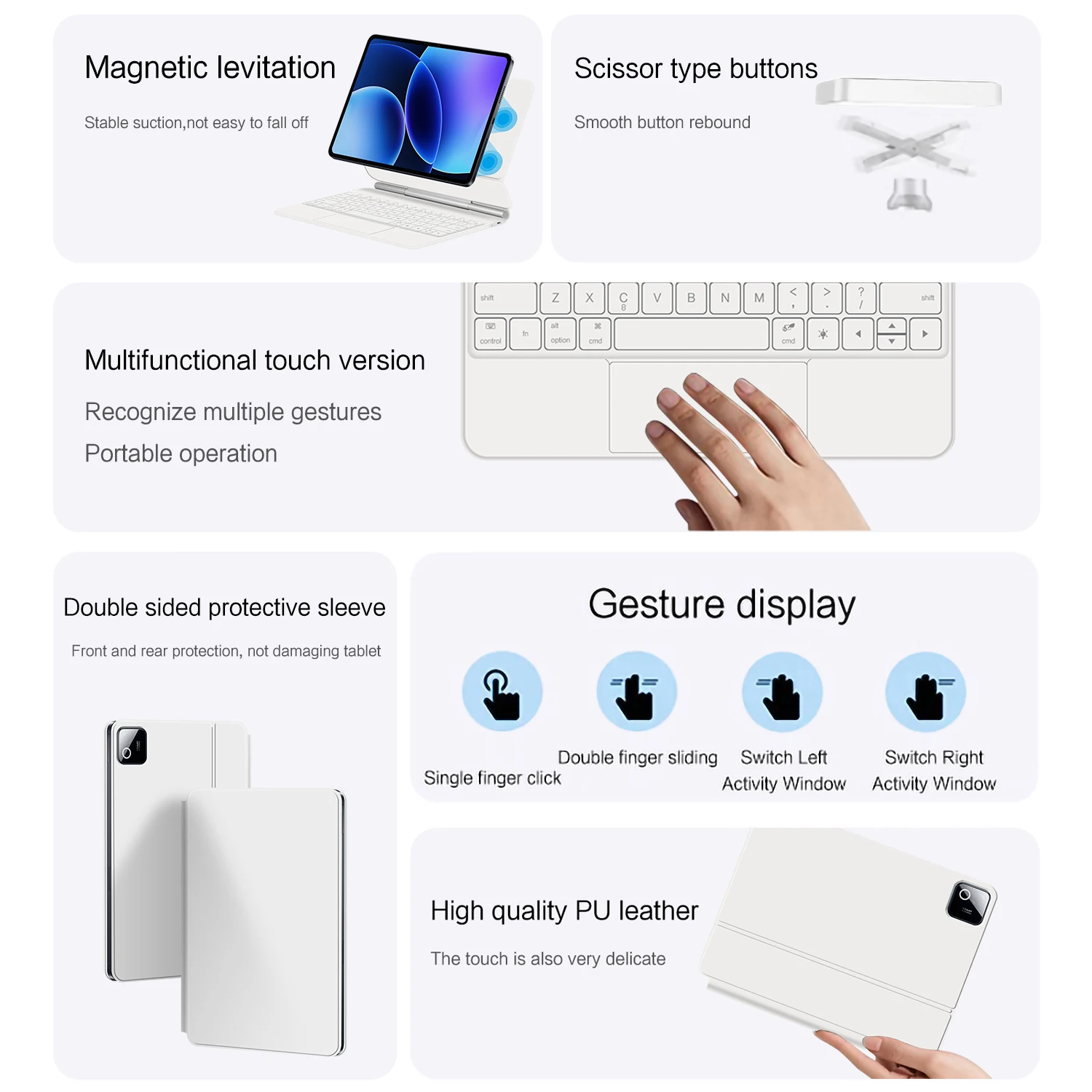 Magic Keyboard Case with Smart Folio Cover for Tablets - Multi-touch, 11.2-Inch