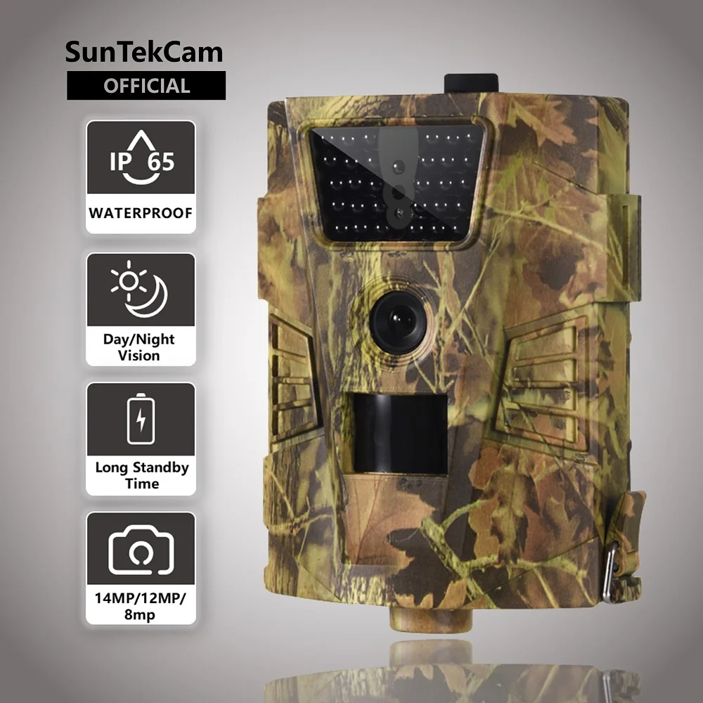 Hunting Trail Camera SunTekCam 1080P 30pcs Infrared LEDs 850nm IP65 Waterproof Photo Trap for Hunting Long Standby Time 14MP