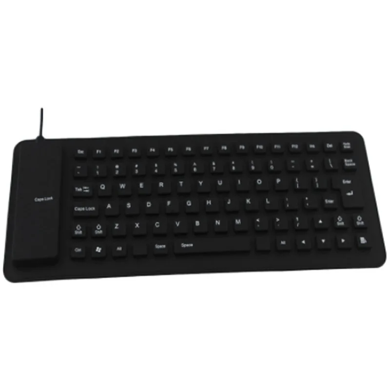 Aland 85 Keys USB Wired Waterproof Folding Silicone Keyboard for PC Laptop Notebook Red Aland 85 Keys USB Wired Waterproof Folding Silicone Keyboard for PC Laptop Notebook Red