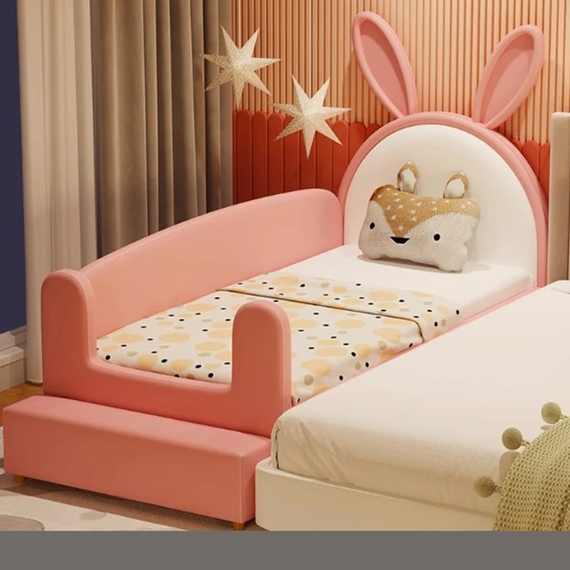 Princess Luxury Baby Bed Girls Pink Comferter Loft Kids Bed Modern Villa Kinderbett Cama Infantil Furniture Home 2
