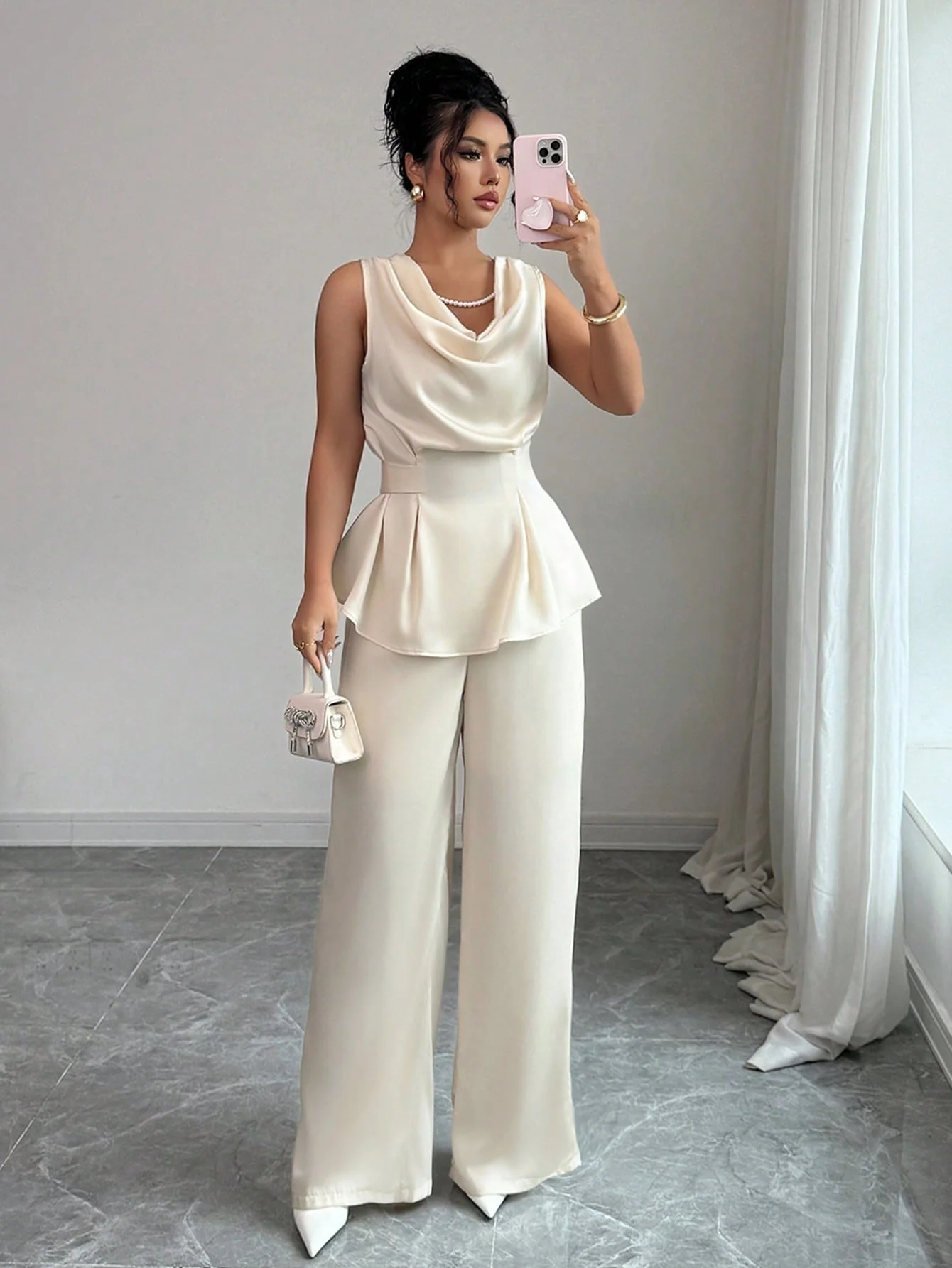 Conjunto Feminino Blusa e Calça Elegante