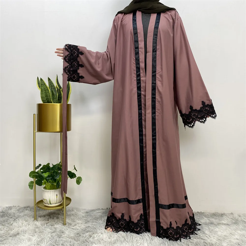 New Muslim Arab Hot Selling Modest Fashion Muslim Women Open Kimono Abaya  Dresses Plus Size Islamic Clothing