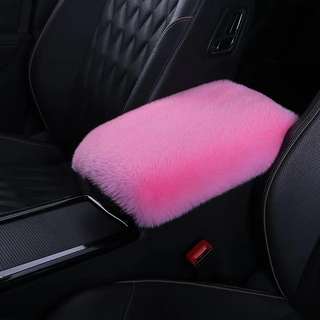 Car Armrest Box Cushion New Winter Soft and Comfortable Plush Car