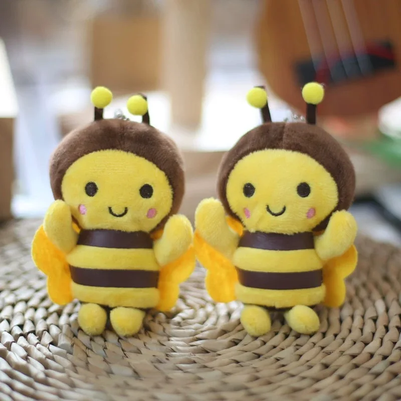 

Cute Cute Yellow Bee Pendant Plush Toy Doll Cartoon Bag Charm Keychain Cloth Plush Doll Decorations Children's Gifts