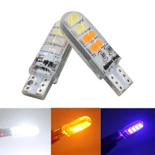 

200pcs T10 LED W5W Car light Bulb 8 LED Para Auto Interior Side light Silica gel 5630 SMD Strobe Warning Light 168 194 501 DC12V