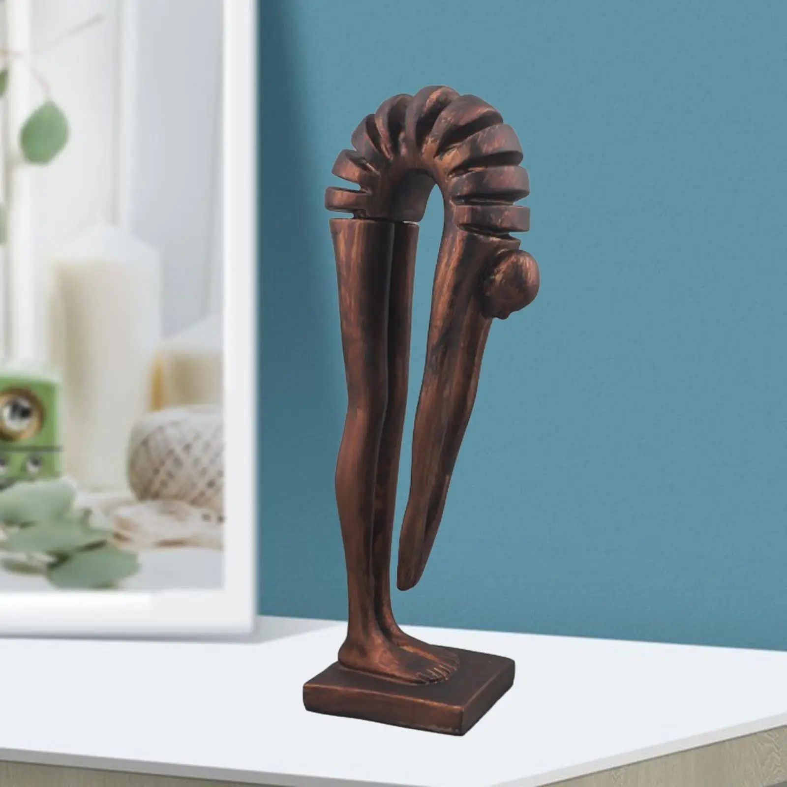 

Абстрактный человек, скульптура из смолы, декоративные элементы для книжной полки, Настольная скульптура